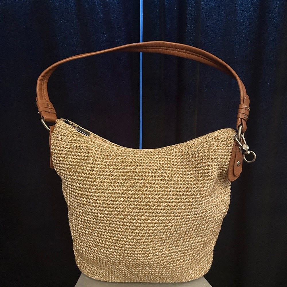 The Sak Tan and Brown Woven Shoulder Bag